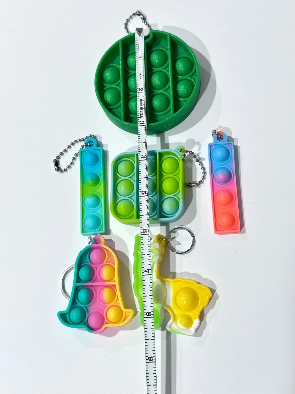 Fidget Pop It Keychain Bundle Lot of 11